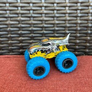 Hot Wheels Monster Jam Mega Wrex Blue Yellow 1/64 Scale